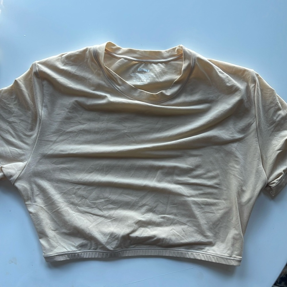 Skims fits everybody nude crop tee small